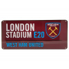 WEST HAM UNITED FC Plechová ceduľa West Ham United FC, vínová, štadión