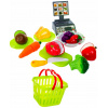 Košík s ovocím a zeleninou LandToys LT118 na suchý zips 15 dielov