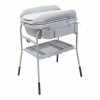 CHICCO Stolík prebaľovací s vaničkou Cuddle & Bubble - Grey Melange 81x28x102 sivá