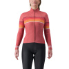 Castelli Ottanta LS W, Mineral red Veľkosť: S Dámsky, zateplený cyklo dres s dlhým rukávom