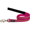 Vodítko pre psa Red Dingo STYLE STARS LIME ON HOT PINK 15mm x 120 cm