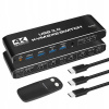 Prepínač KVM 2x HDMI 4K 2x USB 3.0 pre dva počítače a monitory