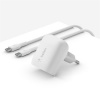 Belkin Belkin BOOST CHARGE™ 20W USB-C Power Delivery PPS nástěnná nabíječka + 1m USB-C na USB-C kabel, bílá