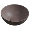 Sapho Sapho, MINOR betónové umývadlo na dosku, priemer 26cm, tmavo hnedá, MR26015