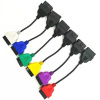 FIAT ALFA GREEN YELLOW RED PURPLE BLUE GRAY A1 A2 A3 A4 A5 A6 sada redukcí pro motor, ABS, posilovač, airbag, CAN, el. systémy, redukce OBD2, červená žlutá zelená fialová modrá šedá multiecuscan (DIAG