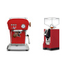 Ascaso Dream PID, Love Red + Eureka Mignon Perfetto, CR ferrari red