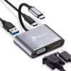 USB-C HUB ADAPTÉR HDMI 4K@30Hz VGA USB MACBOOK PD 100W USB 3.2 Gen 1