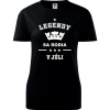 Čierne dámske tričko Legendy sa rodia v júli - darček k 50 narodeninám pre ženu S