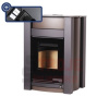 HS Flamingo KALMAR 11/5 hnědá ER teplovodní krbová kamna s 5 kW výměníkem a el. regulací