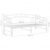 vidaXL Rám rozkladacej pohovky biely kovový 90x200 cm - Biela - 68639-23456