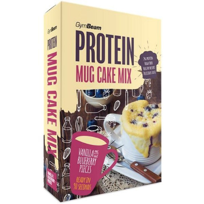 GymBeam Proteínový Mug Cake Mix 500 g Vanilka s kúskami čučoriedok