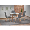 Halmar Rozkladací jedálenský stôl BARRET 90(190)x80 biely mat/dub lefkas