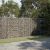 Gabiónový kôš s vekom, 300 x 100 x 150 cm, galvanizované železo