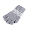 Dámske / dievčenské pletené rukavice - šedá svetlá