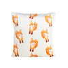 DESIGN 91 Detská, zamatová obliečka na vankúš - Kids 9B, oranžové líšky v bielom 45 x 45 cm, ZA-404168