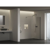 Ravak Walk-in Air Wall pevná stena 90x200 cm sklo Číre profil Čierny matný 1x vzpera GW9W70300Z1C