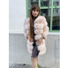 Max Original Leather Dámsky kožuch líška RAINETTE LONG nude (XL 50-52) - Nude - XL