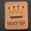 koženkový štítok velký šéf Materiál/farba: Biela koženka koženkový štítok