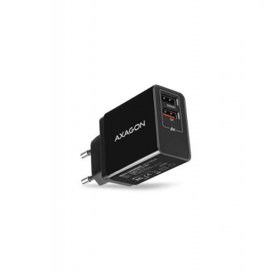 AXAGON ACU-QS24, QC & SMART nabíjačka do siete 24W, 2x port USB-A, QC3.0/AFC/FCP + 5V/1,2A (ACU-QS24)