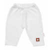 Baby Nellys Pletené nohavice Hand Made Boy biele