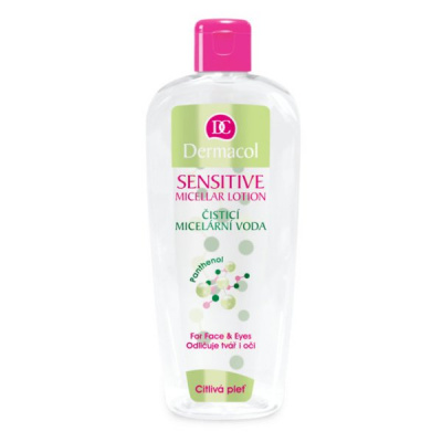 Dermacol Sensitive Micellar Lotion, Čistiaca micelárna voda pre citlivú pleť 400 ml, micel. voda