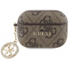 Guess 4G Script PC/PU Charm Puzdro na AirPods Pro 2 Brown GUAP2P4E4CDW