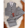 chlapčenský elegantný oblek IWO veľ. 80 - sivý