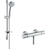 Hansgrohe Croma 100, Vario sprchová súprava na stenu s termostatom Ecostat Comfort a sprchovou tyčou 65 cm, chrómová, HAN-27034000