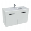 Jika Cube Skrinka vrátane umývadla, 98x42x62 cm, biela H4536511763001