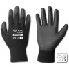 BRADAS PURE BLACK Pracovné rukavice - Veľkosť 8