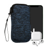 kwmobile Universal telefon Pouch Size XXL - 7 - Neoprene smartphone Pouch with Zip - Water-Repellent Mobile Pouzdro na telefon - Sleeve in hluboký oceán / černá