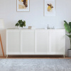 Vidaxl Lištové dvere 4 ks masívne biele borovicové drevo 99,3 x 59,4 cm