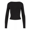 Ladies Ruffled Super Slim Longsleeve 2-Pack - black+black S