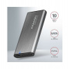 AXAGON EEM2-SG2, USB-C 3.2 Gen 2 - M.2 NVMe & SATA SSD kovový RAW box, bezšroubkový, stříbrný (EEM2-SG2)