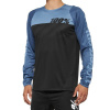 100% R-CORE Long Sleeve Jersey Black/Slate Blue - M
