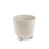 kvetináč 14,5cm RYFO N ECO WOOD DRF150NW-S449W biely plastový PROSPERPLAST
