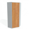 Policová skriňa L Strong, 80x192x40 cm, jelša/sivá