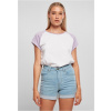 Ladies Contrast Raglan Tee - white/lilac XL