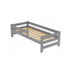 Posteľ KÚBA z masívu borovice 180x80 cm - SIVÁ + rošt ZADARMO