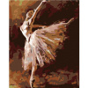 Maľovanie podľa čísel – Baletka stojaca na jednej nohe, 40 × 50 cm, napnuté plátno na ráme 8596530036494