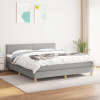 vidaXL Boxspring posteľ s matracom bledosivá 180x200 cm látka - Sivá - 106004-206122