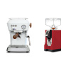 Ascaso Dream PID, Cloud White + Eureka Mignon Perfetto, CR ferrari red