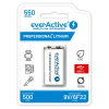 Batéria everActive 9V / 6F22 Li-ion 550mAh s USB typ C konektorom, 1ks EVHR22-550C