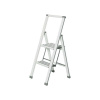 Biele skladacie schodíky Wenko Ladder Alu, 101 cm