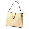 Dámska kožená kabelka cez rameno Luka 24-069 béžovej farby 27 x 21,5 x 13 cm