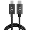 AppleMix USB-C na USB-C - Thunderbolt 4 - 100 W - čierna/sivá - šnúrka - 1 m