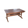 Rojaplast Stôl z masívneho dreva má šírku 90 cm a v prípade potreby možno dosku stola rozšíriť zo 160 na 210 cm.