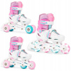 Raven Loret Glitter White/Mint/Pink 3v1 detské korčule - Led kolieska - EU 30-33