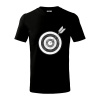 Terč na lukostreľbu - Tričko detské bavlnené - 158 cm/12 rokov ( Čierna )