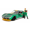 Autíčko Chevrolet Stingray 1969 Street Fighter Jada kovové s otvárateľnými časťami a kovová figúrka Cammy White dĺžka 20 cm 1:24